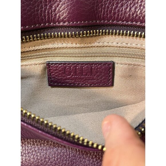 G.I.L.I. flat  Zip Crossbody  PLUM DARK PURPLE - Picture 11 of 12